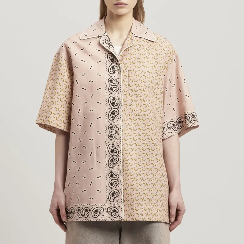 PALM ANGELS Paisley Printed Short Sleeved Shirt-1