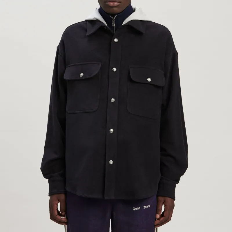 PALM ANGELS Monogram Embroidered Hooded Jacket-1
