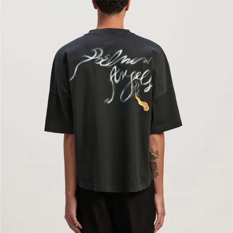 PALM ANGELS Foggy Logo Over T Shirt-2
