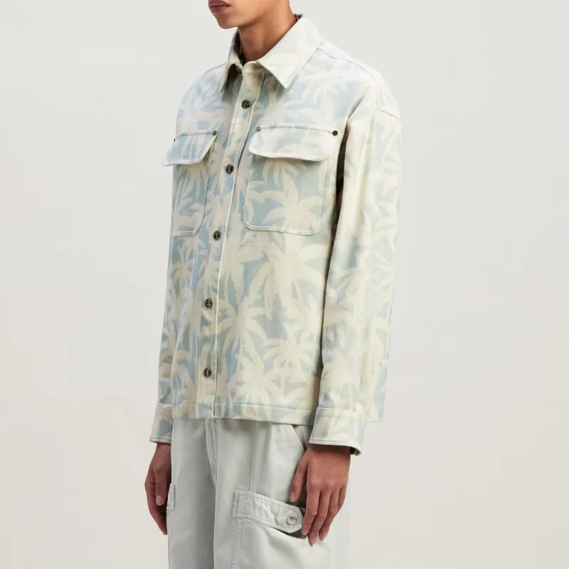 PALM ANGELS Palm Tree Printed Overshirt-3