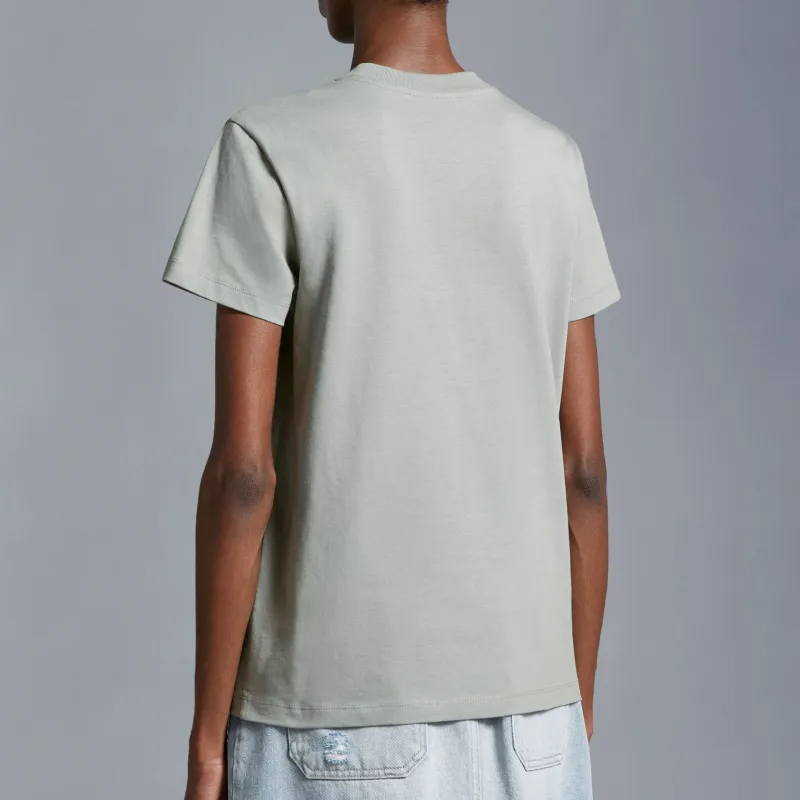 Moncler Logo Embroidered Crew Neck T Shirt-2