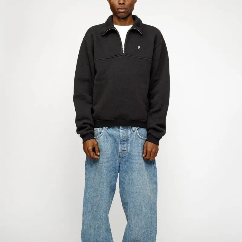Stussy Fleece Zip Mock Hoodie-2