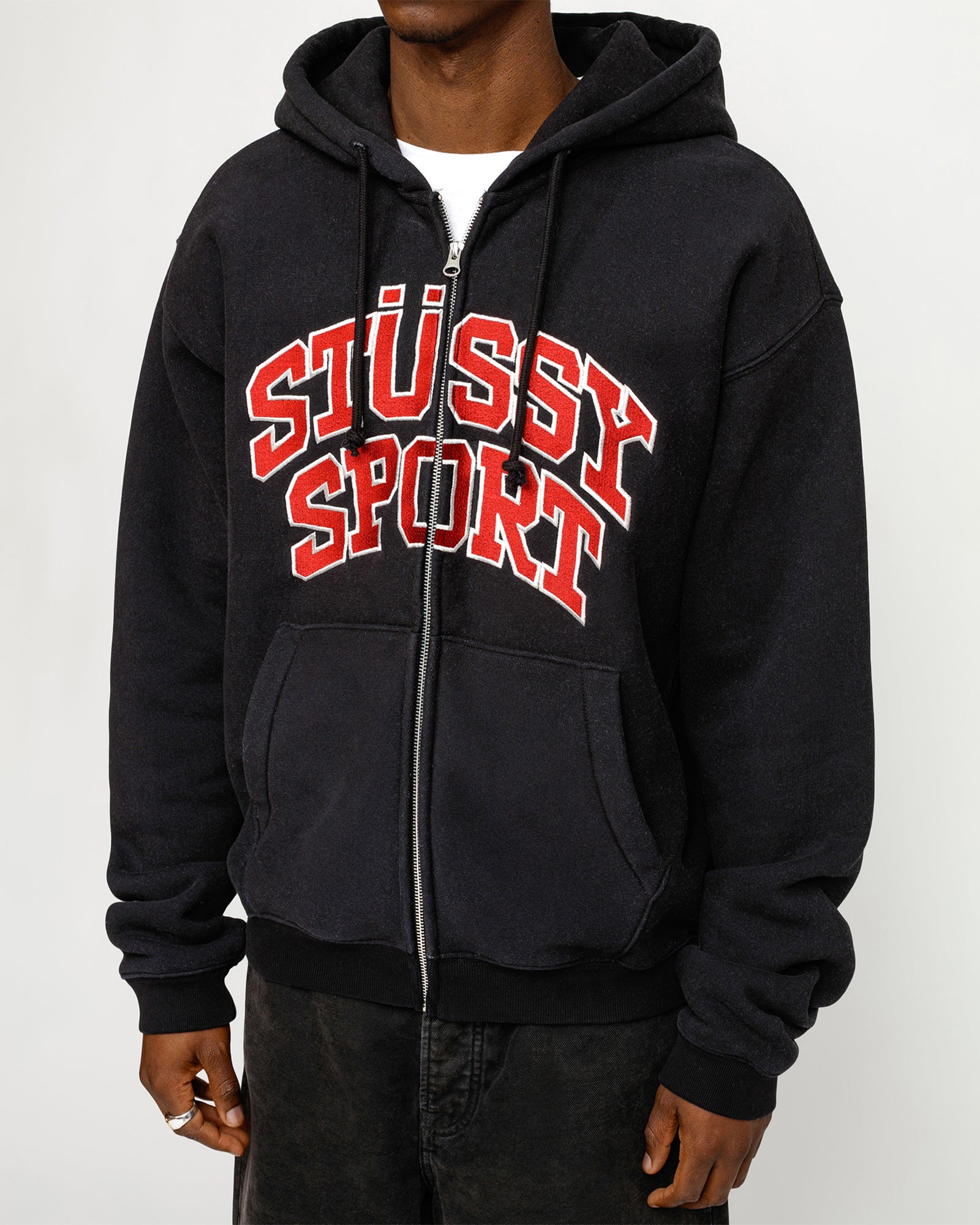 Stussy Sport Zip Hoodie - POIZON
