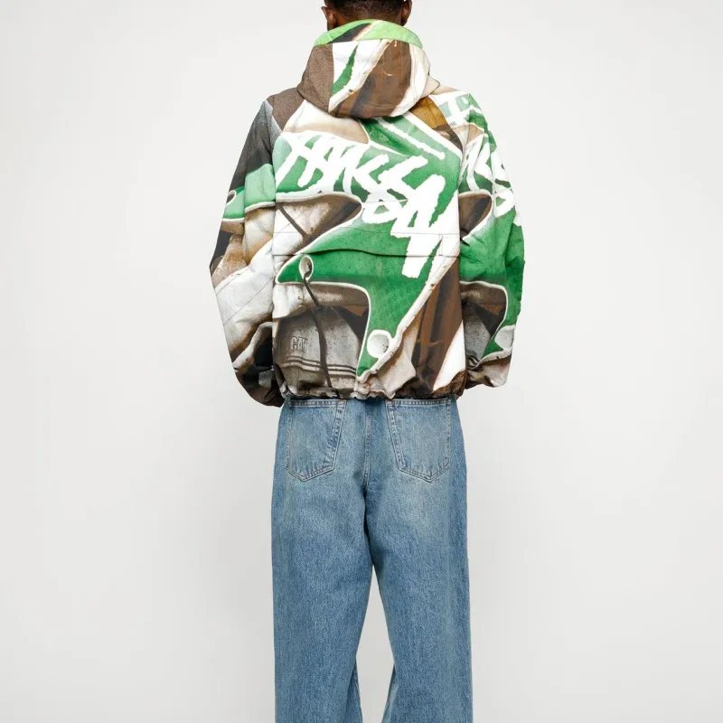 Stussy Beach Shell Wave Dye Hooded Sweatshirt-3