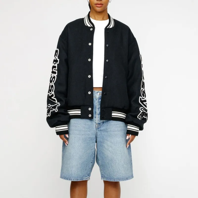 Stussy Varsity Competition Jacket - POIZON Stussy Varsity Competition Jacket - POIZON
