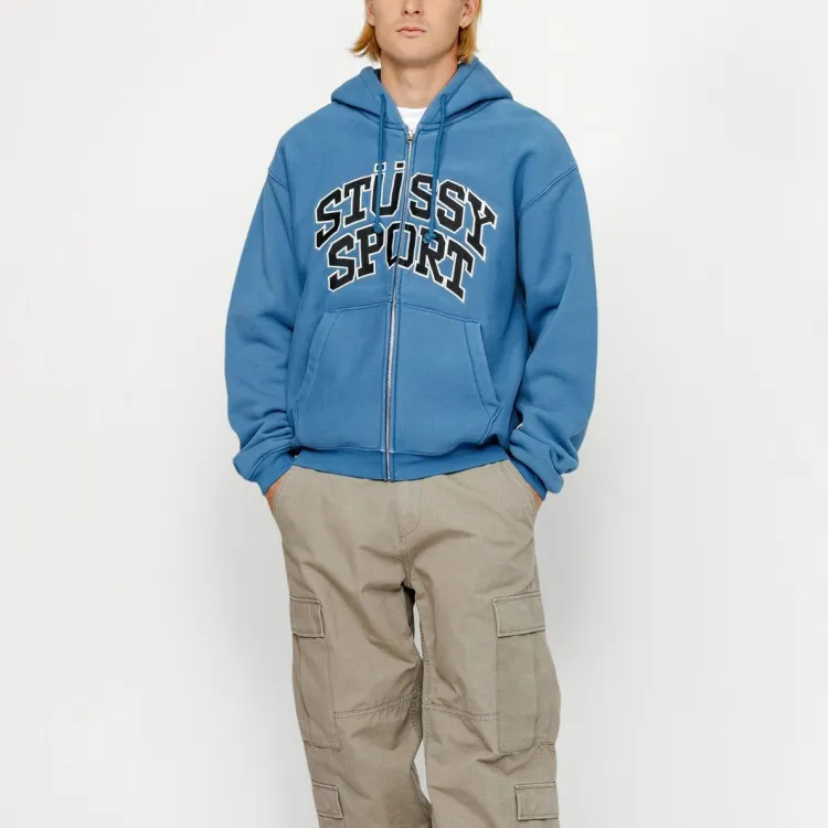 Stussy Sport Zip Hoodie Light Brown XL - POIZON Stussy Sport Zip Hoodie Light Brown XL - POIZON