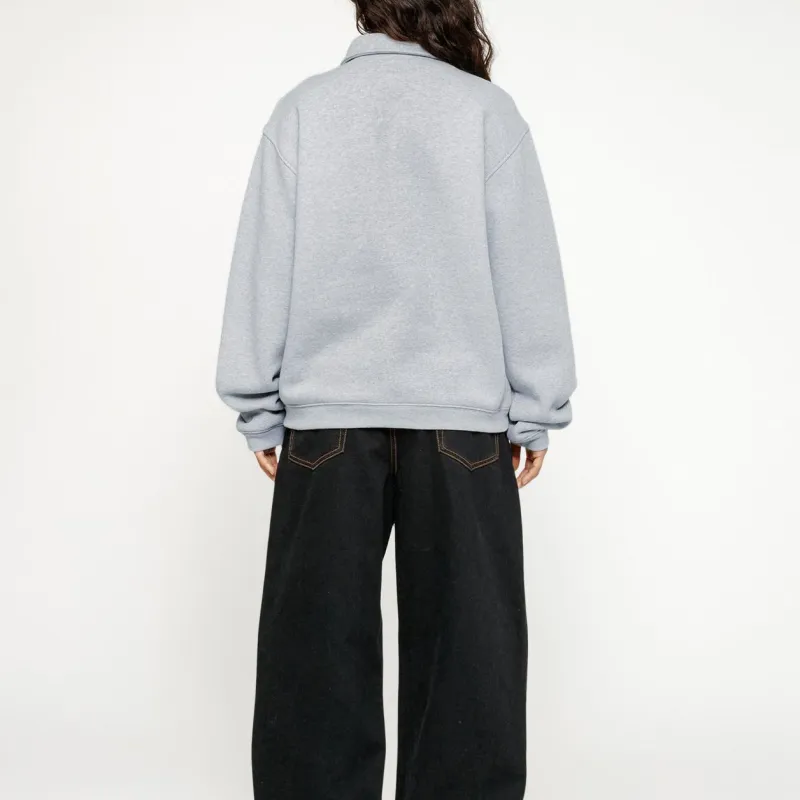 Stussy Fleece Zip Mock Hoodie-13