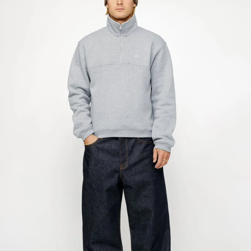 Stussy Fleece Zip Mock Hoodie-12