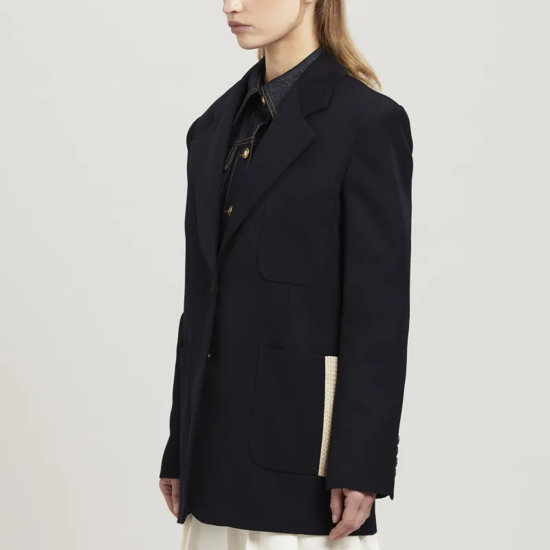 PALM ANGELS Tape detail Virgin Wool blend Blazer-3
