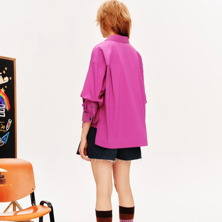 PSALTER Shirt Women's Eggplant Purple-2