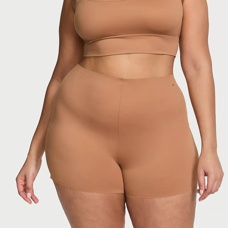 Victoria's Secret Pink Feathersoft Essentials Bike Shorts/Light Brown Pajama Pants Women's Light Brown-1
