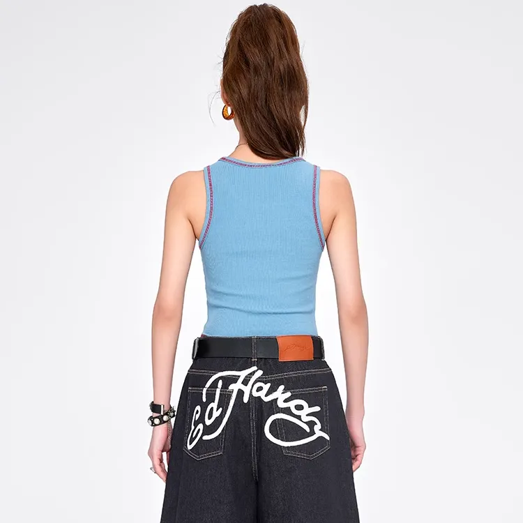 Ed Hardy SS25 Tank Top Women's Midnight Blue-3