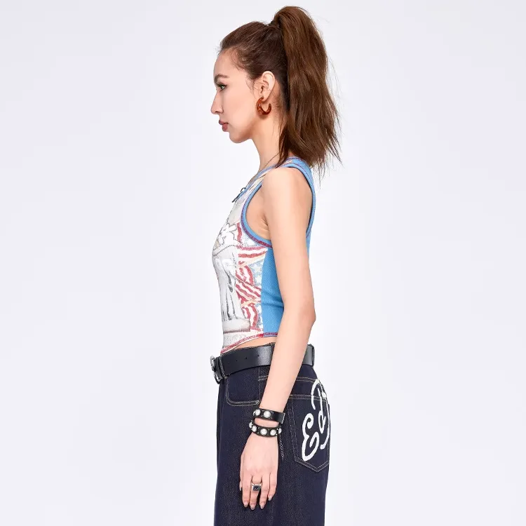 Ed Hardy SS25 Tank Top Women's Midnight Blue-4