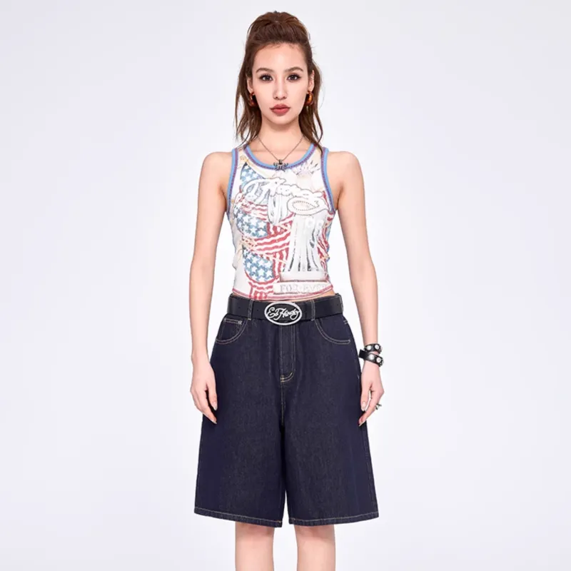 Ed Hardy SS25 Tank Top Women's Midnight Blue-2