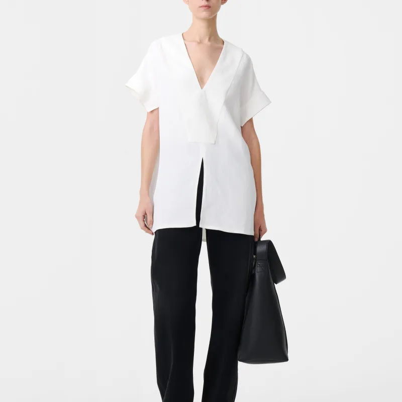 Studio Nicholson V neck Short sleeved T shirt-1