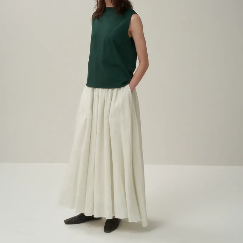 ATON Casual Long Skirts Women's Mint Green-3