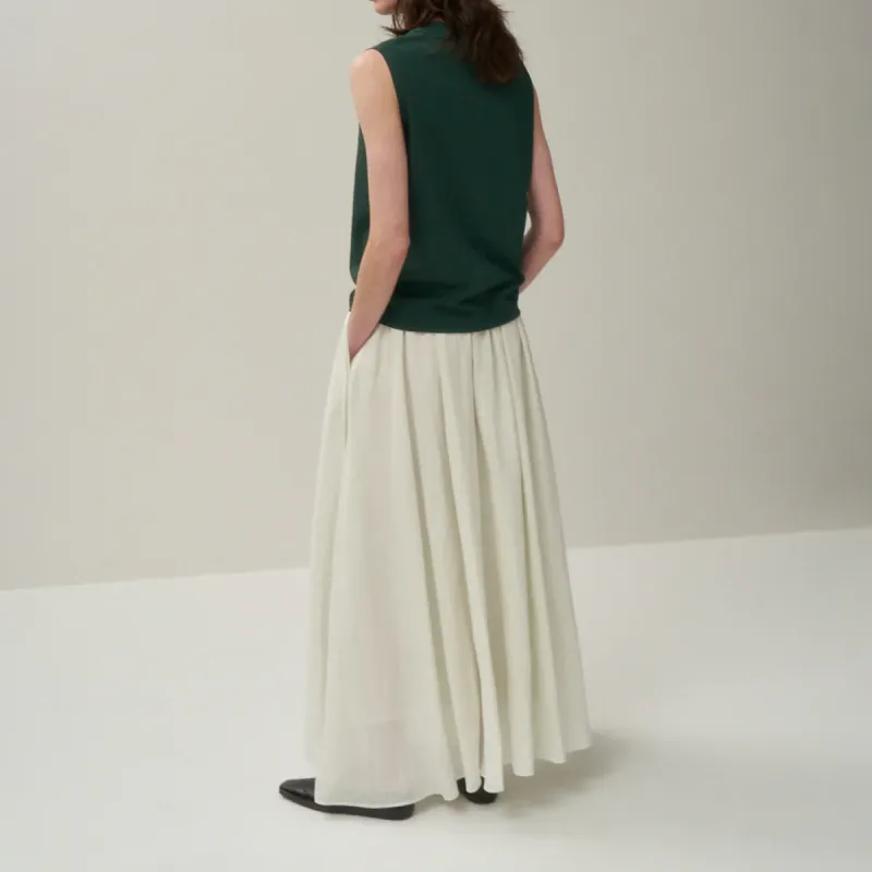 ATON Casual Long Skirts Women's Mint Green-2