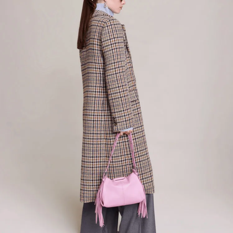 Maje Houndstooth Double-breasted Coat-2