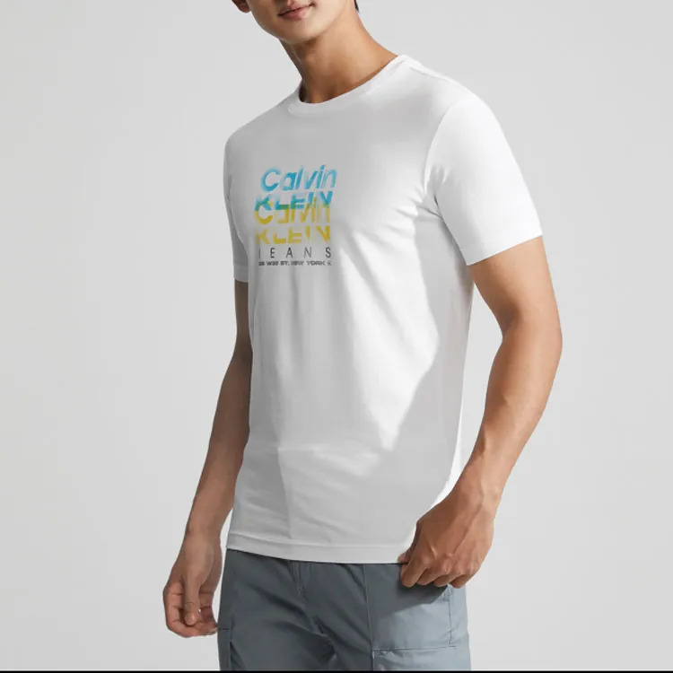 CALVIN KLEIN T Shirt Men's Moon White-2