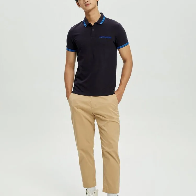 CALVIN KLEIN Polo Shirt Men's Navy Blue-2