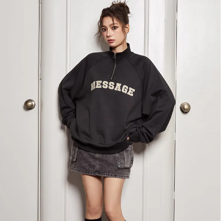 ZUOBEIKA Sweatshirt Women's Dark Gray-1