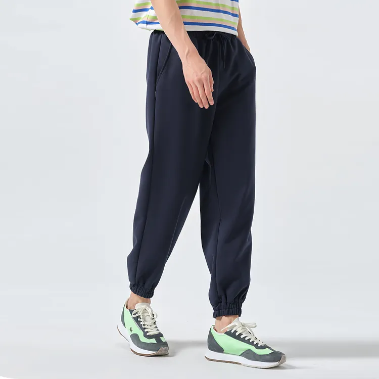 OUTDOOR PRODUCTS Knitted Sweatpants Men Navy Blue-2