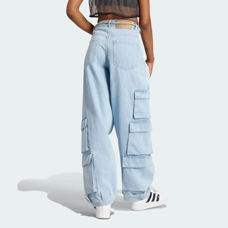 Adidas Originals Jeans Women's Blue 29 - POIZON