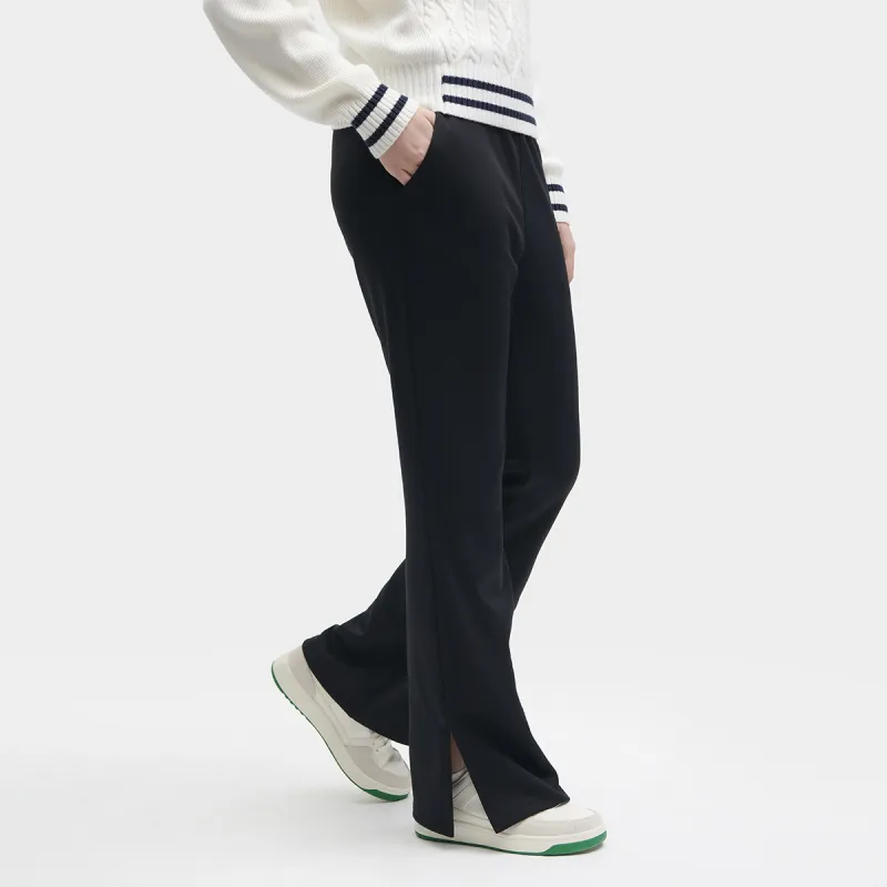 FILA Knitted Sports Pants Women's Black-4
