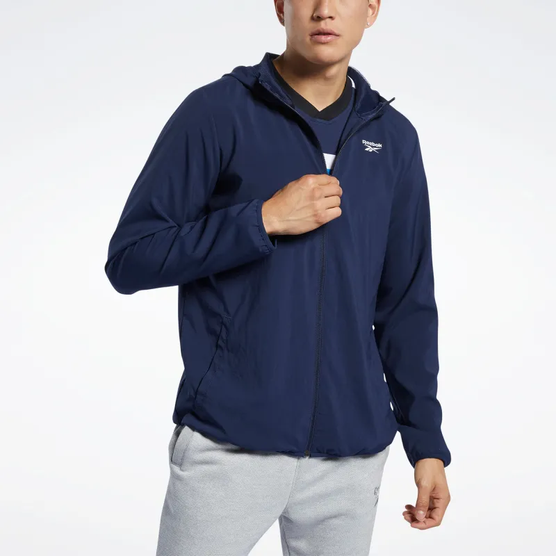 Reebok TRAINING ESSENTIALS WOVEN Jackets Coats Men's Marine Blue-3
