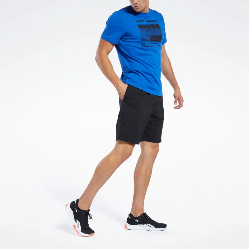 Reebok WORKOUT READY COMM WOVEN Sports Shorts Men's Black-4