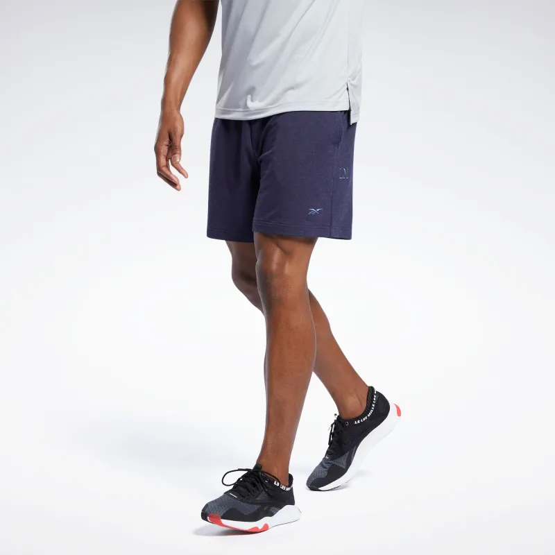 Reebok DREAMBLEND COTTON Sports Shorts Men's Marine Blue-3