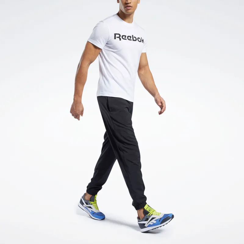 Reebok TRAINING ESSENTIALS WOVEN C LINED Knitted Sports Pants Men's Black-4
