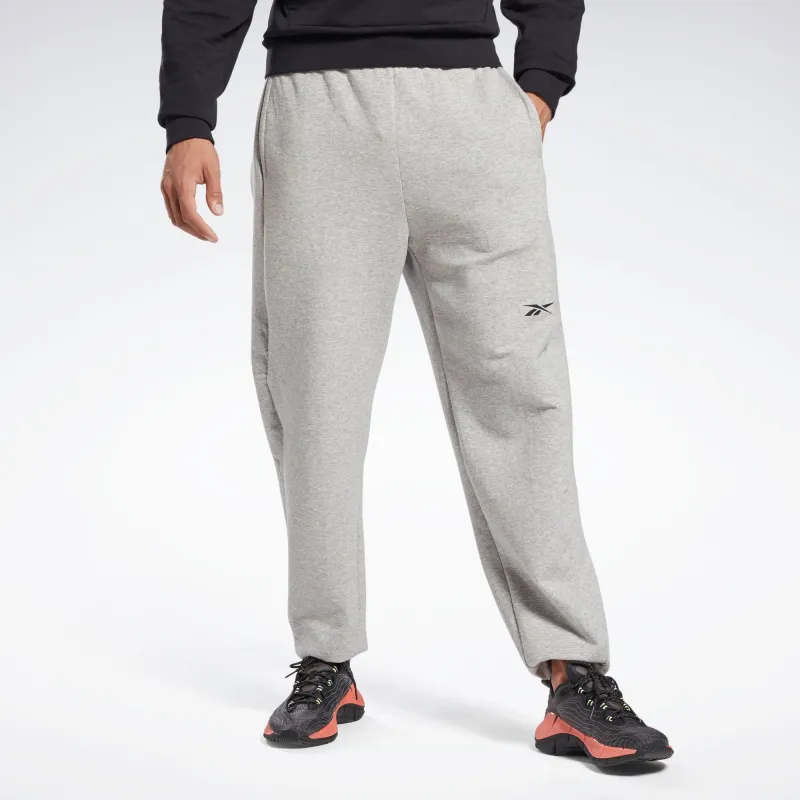 Reebok TRAINING SUPPLY DREAMBLEND COTTON Knitted Sports Pants Men's Gray-1