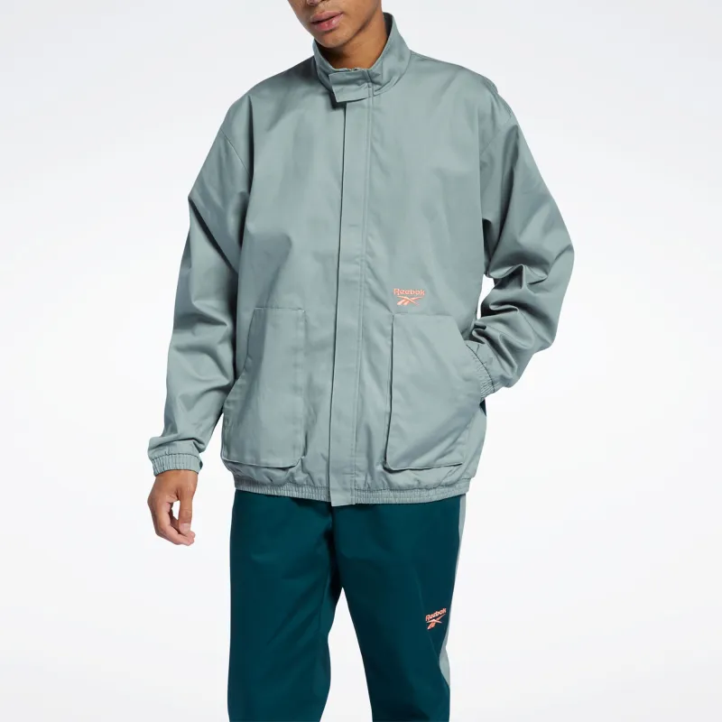 Reebok CLASSICS FS WASHED WOVEN Jackets Coats Men's Green-3