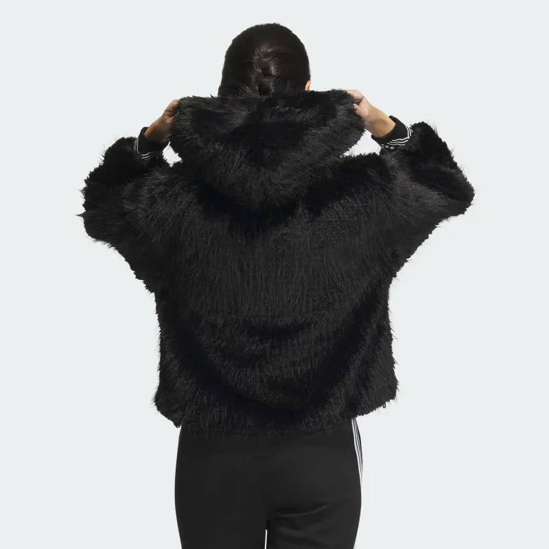 Adidas Originals x FEIFEI RUAN Velvet feel Coat Women's Black-2
