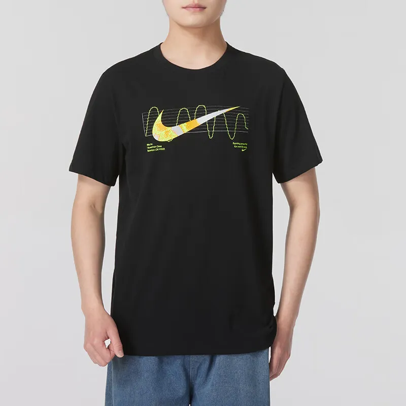 Nike T Shirts Men Black-1