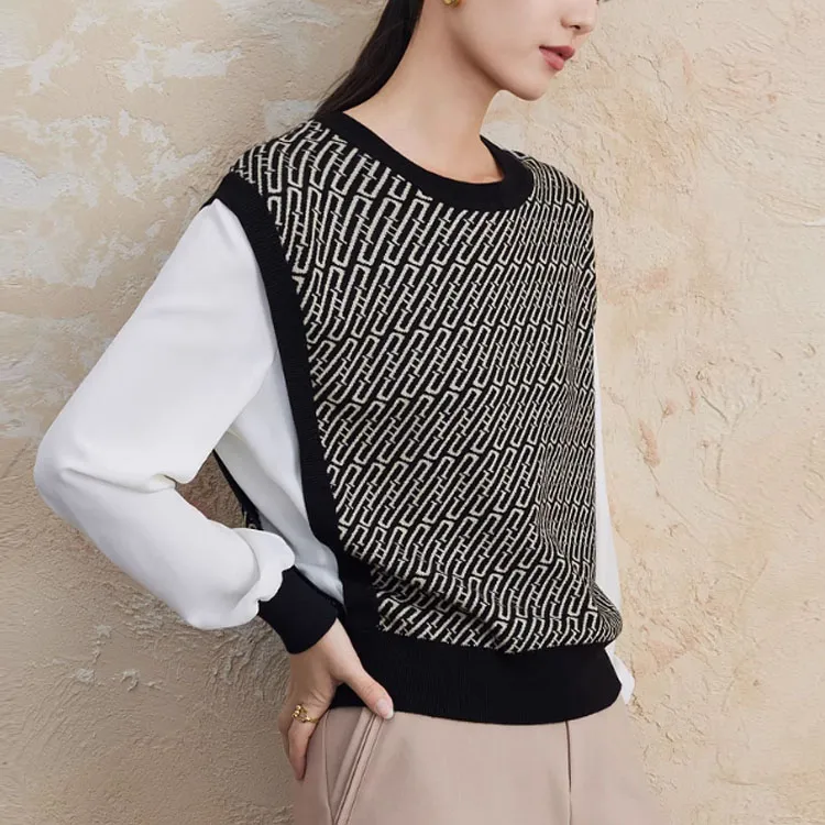 FINITY Sweaters Women's Black Jacquard-3