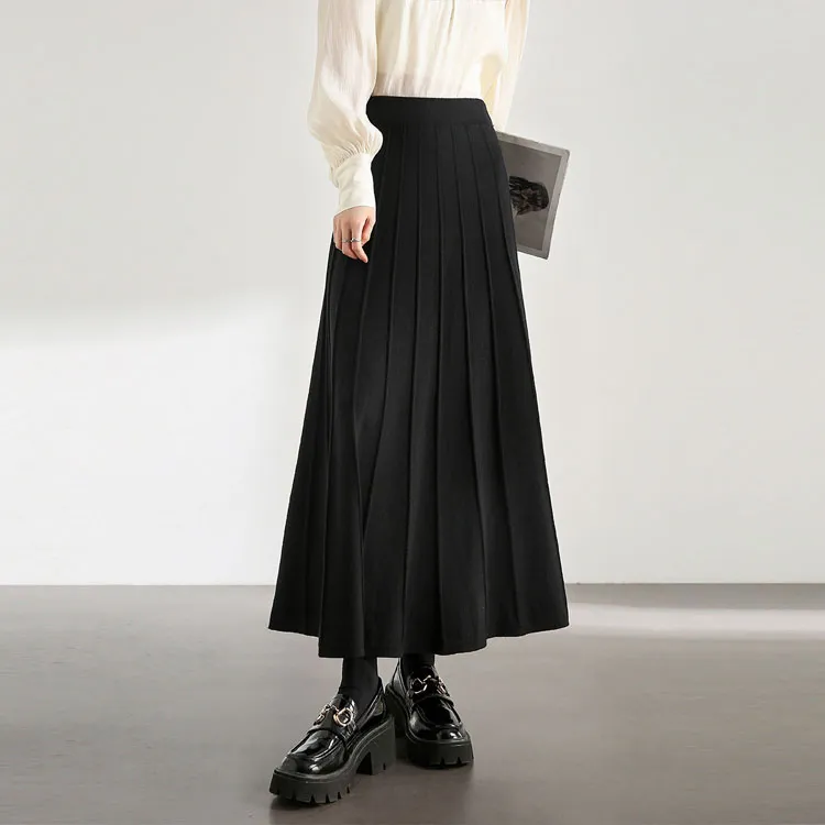 SENTUBILA Long Skirt Women's Classic Black-2