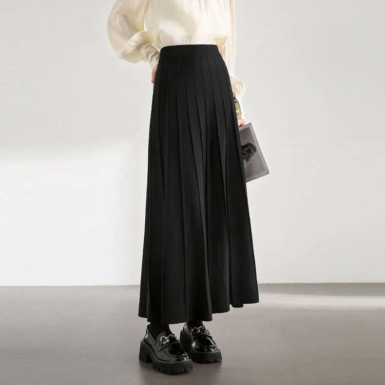 SENTUBILA Long Skirt Women's Classic Black-3