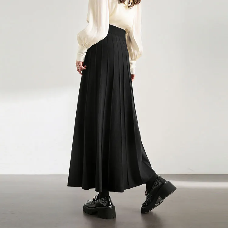 SENTUBILA Long Skirt Women's Classic Black-4