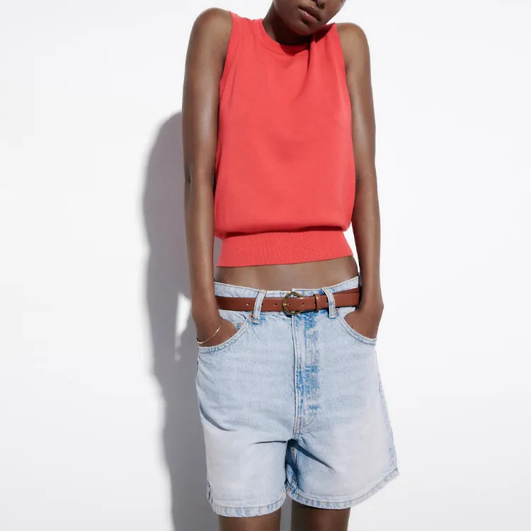 ZARA Tank Tops Women's Strawberry-3