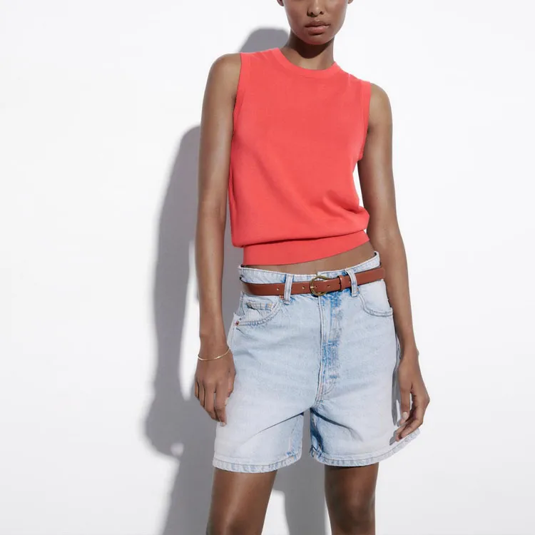 ZARA Tank Tops Women's Strawberry-2