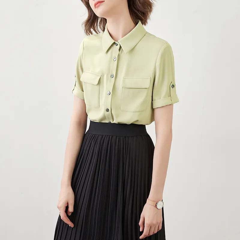Famanxuan Shirt Women's Light Fruit Green-2