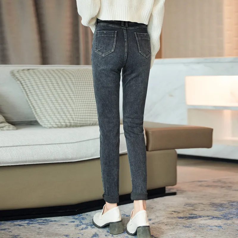 Mt Jeans Women's Dark Denim Blue-3