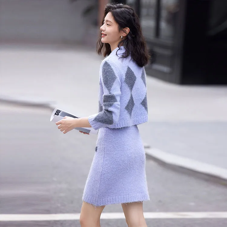 Demana Skirt Set Women's Milk Taro Purple-1