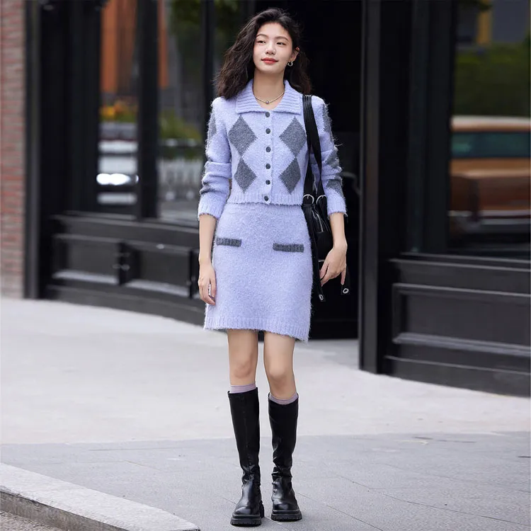 Demana Skirt Set Women's Milk Taro Purple-2