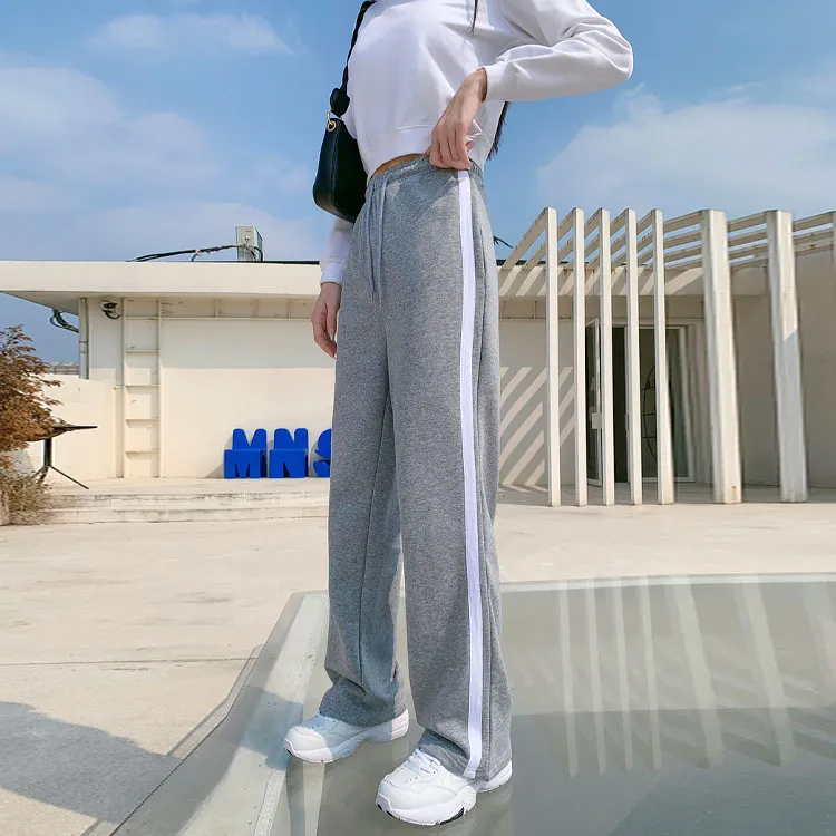 Tonlion Casual Pants Women's Light Heather Gray-4
