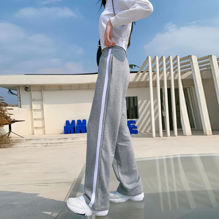 Tonlion Casual Pants Women's Light Heather Gray-3