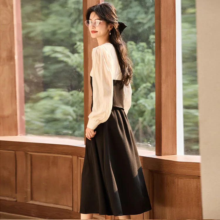 Emodues Skirt Set Women's Black-3