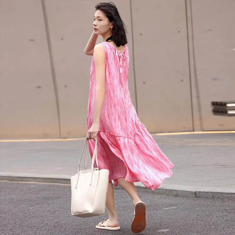 【dme】 Sleeveless Dress Women's Peach Pink-3